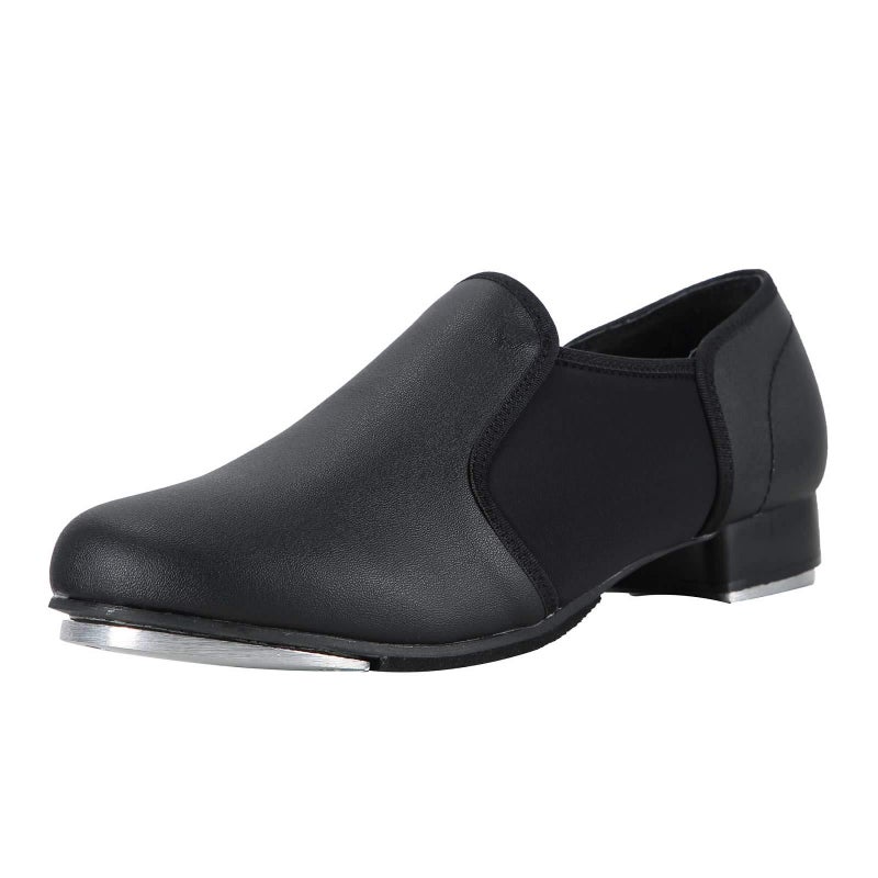 Linodes Unisex PU Leather Slip On Tap Shoe Dance Shoes for Women and Men's Dance Shoes-Black-5.5M - Image 1